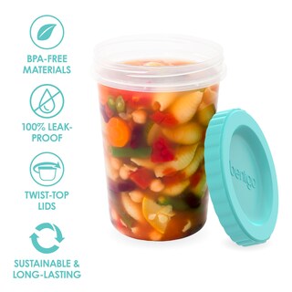 Foto 4 | Foto 4 | Contenedores De Delicatessen Bentgo Prep Para Almacenamiento De Alimentos, 20 Unidades, 946 Ml - Venta Internacional.
