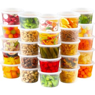 Foto 1 | Foto 1 | Contenedores De Comida Aozita 32 Juegos De Charcutería De Plástico De 500 Ml Con Tapas - Venta Internacional.