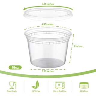Foto 2 | Foto 2 | Contenedores De Comida Aozita 32 Juegos De Charcutería De Plástico De 500 Ml Con Tapas - Venta Internacional.