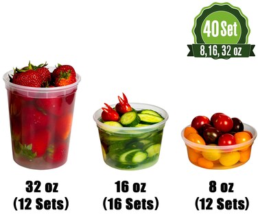 Foto 2 | Foto 2 | Set De Recipientes Para Almacenamiento De Alimentos Safeware Deli 40 (240 Ml-12, 480 Ml-16, 960 Ml-12) - Venta Internacional.