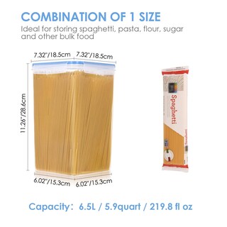 Foto 2 | Foto 2 | Contenedores De Almacenamiento De Alimentos Vtopmart, Extra Grandes Y Altos, 6,5 L, 4 Unidades - Venta Internacional.