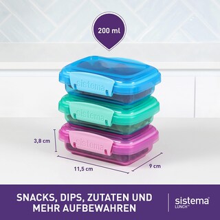 Foto 3 | Foto 3 | Recipientes De Almacenamiento De Alimentos Sistema Lunch Collection, 200 Ml, 3 Unidades - Venta Internacional.