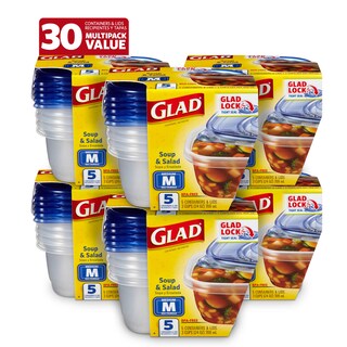 Foto 1 | Foto 1 | Recipientes De Almacenamiento De Alimentos Glad Soup & Salad, 700 Ml (paquete De 6) - Venta Internacional.