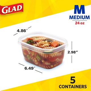 Foto 6 | Foto 6 | Recipientes De Almacenamiento De Alimentos Glad Soup & Salad, 700 Ml (paquete De 6) - Venta Internacional.