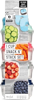 Foto 1 | Foto 1 | Recipientes De Plástico Fit & Fresh De 240 Ml Con Tapas, Paquete De 4 Unidades Con Bolsas De Hielo - Venta Internacional.