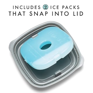 Foto 4 | Foto 4 | Recipientes De Plástico Fit & Fresh De 240 Ml Con Tapas, Paquete De 4 Unidades Con Bolsas De Hielo - Venta Internacional.