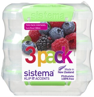 Foto 3 | Foto 3 | Contenedores De Almacenamiento De Alimentos Sistema Klip It Accents De 0,2 L, 3 Unidades - Venta Internacional.