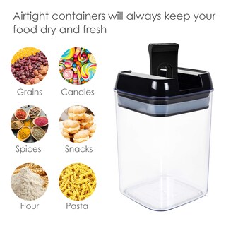 Foto 3 | Foto 3 | Recipientes De Almacenamiento De Alimentos Vtopmart, 7 Piezas, Sin Bpa, Negros - Venta Internacional.