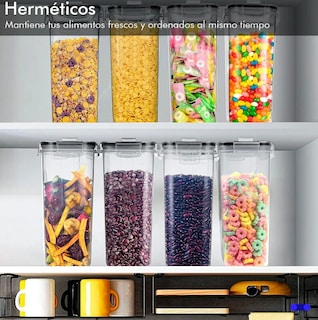 Foto 2 | Foto 2 | Juego Xtellar De 4 Recipientes Herméticos De Plástico Para Cereales