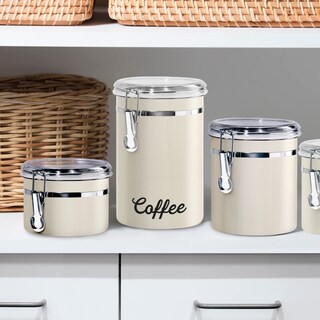 Foto 4 | Foto 4 | Bote De Café Oggi De Acero Inoxidable, 1,8 L, Hermético, Gris Cálido - Venta Internacional.