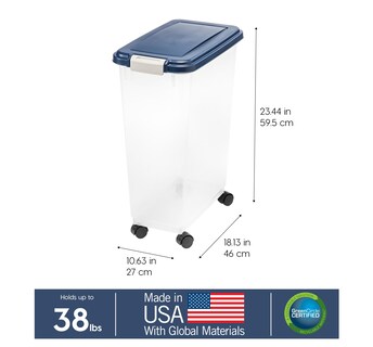 Foto 4 | Foto 4 | Recipiente De Almacenamiento De Comida Iris Usa Hermético De 38 Kg Para Perros, Gatos Y Pájaros - Venta Internacional.