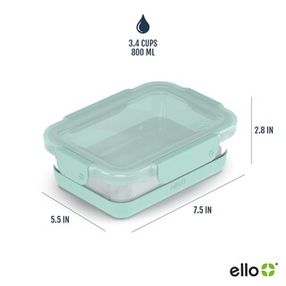 Foto 3 | Foto 3 | Recipiente De Vidrio Para Almacenamiento De Alimentos Ello Duraglass, 800 Ml, Paquete De 5 - Venta Internacional.