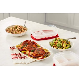Foto 5 | Foto 5 | Recipientes Rubbermaid Easyfindlids Para Preparación De Comidas, 1,2 L, Color Rojo, Paquete De 5 - Venta Internacional.