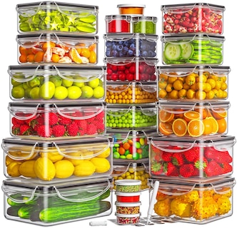 Foto 1 | Foto 1 | Recipientes De Almacenamiento De Alimentos Hometall, 50 Piezas, Herméticos, Sin Bpa - Venta Internacional.