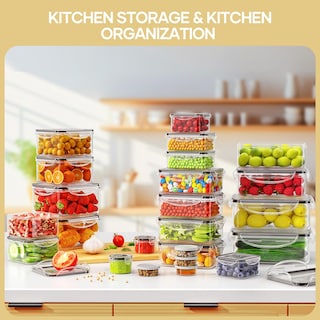 Foto 7 | Foto 7 | Recipientes De Almacenamiento De Alimentos Hometall, 50 Piezas, Herméticos, Sin Bpa - Venta Internacional.