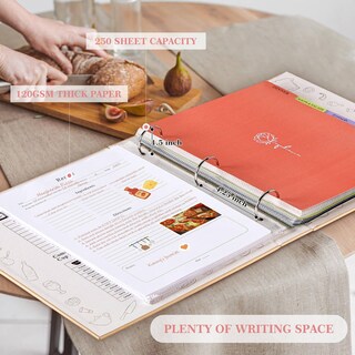 Foto 5 | Foto 5 | Carpeta De Recetas Lanpn Impermeable Con 60 Fundas De Plástico Para 116 Recetas - Venta Internacional.