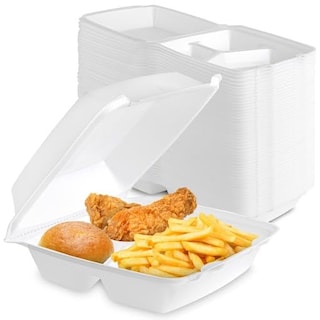 Foto 4 | Foto 4 | Recipientes Para Alimentos Stock Your Home Clamshell Con 3 Compartimentos, Paquete De 25 - Venta Internacional.