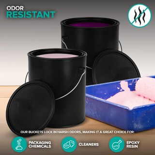 Foto 5 | Foto 5 | Cubo De Pintura Stock Your Home, 1 Galón (128 Ml) De Plástico Negro - Venta Internacional.