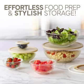 Foto 4 | Foto 4 | Juego De Cuencos De Vidrio Para Mezclar Cook With Color  12 Unidades Con Tapas - Venta Internacional.