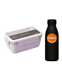 Foto 1 | Foto 1 | Topper Lonchera Lunch Box Fiambrera Termica Lavanda + Gratis Termo Güish De Regalo