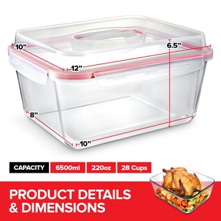 Foto 2 | Foto 2 | Recipiente De Vidrio Stock Your Home 5.5 L Con Tapa - Venta Internacional.