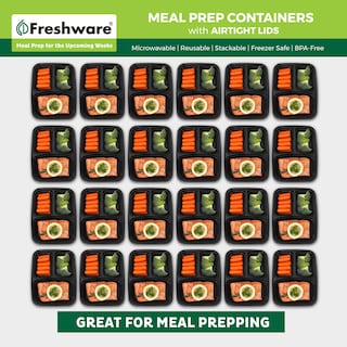 Foto 3 | Foto 3 | Recipientes Para Preparación De Comidas Freshware 150 Paquete De 3 Compartimentos 700 Ml - Venta Internacional.