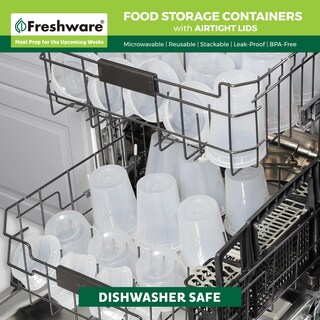 Foto 3 | Foto 3 | Recipientes De Almacenamiento De Alimentos Freshware Paquete De 48 480 Ml Y 960 Ml - Venta Internacional.
