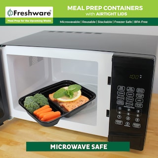 Foto 6 | Foto 6 | Recipientes Para Preparación De Comidas Freshware Paquete De 15 2 Compartimentos 840 Ml - Venta Internacional.