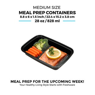 Foto 5 | Foto 5 | Recipientes De Almacenamiento De Alimentos Freshware Meal Prep 1 Compartimento - Venta Internacional.