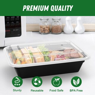 Foto 3 | Foto 3 | Recipientes Dealusy Para Preparación De Comidas 32 Oz (paquete De 50) Con Tapas 100 Unidades - Venta Internacional.