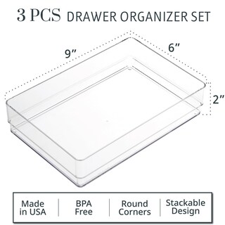 Foto 2 | Foto 2 | Juego De Cajones Transparentes Stori Simplesort De 3 Piezas - Venta Internacional.
