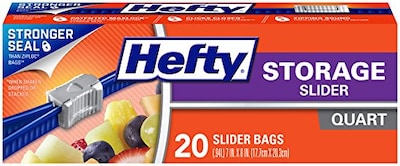 Foto 1 | Foto 1 | Bolsas De Almacenamiento Hefty Slider De Un Cuarto De Galón 20 Unidades Sin Bpa - Venta Internacional.