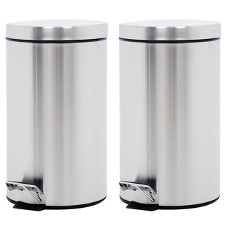 Foto 1 | Foto 1 | Botes De Basura 12l Metalico Acero Inox C/pedal Cocina 2pzas