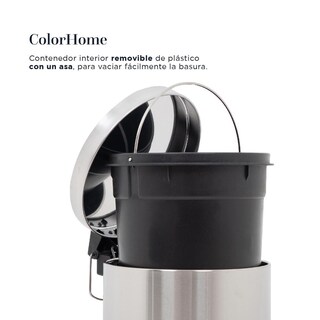Foto 6 | Foto 6 | Botes De Basura 20l Metalico Acero Inox C/pedal Cocina 2pzas