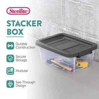 Foto 3 | Foto 3 | Caja De Almacenamiento Sterilite Modular Apilador De 16 L (paquete De 6) De Plástico Transparente - Venta Internacional.