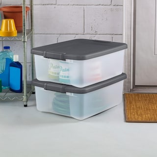 Foto 5 | Foto 5 | Bidones De Almacenamiento Sterilite Shelftote De 25 Litros De Plástico Transparente Paquete De 6 - Venta Internacional.