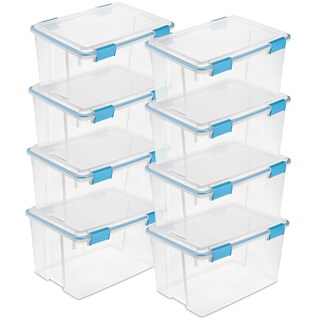 Foto 1 | Foto 1 | Caja De Juntas Sterilite Storage Bins De 54 Litros Con Tapa De Cierre Paquete De 8 - Venta Internacional.