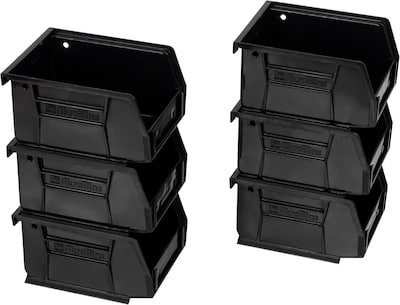 Foto 1 | Foto 1 | Contenedores De Almacenamiento Akro-mils 30210 Akrobins De Plástico Paquete De 6 Unidades Negros - Venta Internacional.