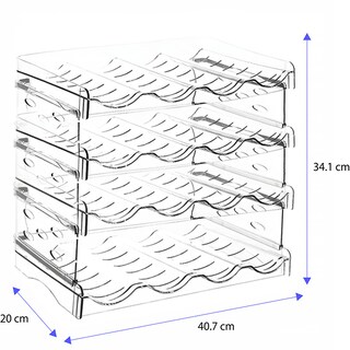 Foto 5 | Foto 5 | : Estante Porta Botellas De 4 Niveles En Material Pet: Organización Ecológica Y Estilo Elegante.