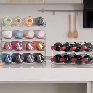Foto 8 | Foto 8 | Estante Porta Botellas de 3 Niveles en Material Pet Brandtrendy -Organización Ecológica y Estilo Elegante