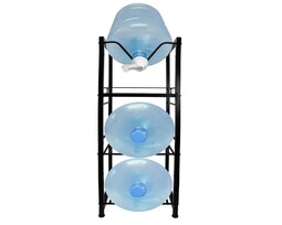 Estantería Para Garrafones Mu:4life Mu-ptg-1-3 Negro Con 3 Estantes De Acero Y Repisa De Almacenamiento