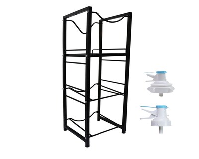 Foto 2 | Foto 2 | Estantería Para Garrafones Mu:4life Mu-ptg-1-3 Negro Con 3 Estantes De Acero Y Repisa De Almacenamiento