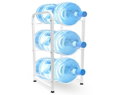 Foto 1 | Foto 1 | Estantería Para Garrafones Mu:4life Mu-ptg-2-b Blanco Con Estructura De Acero Resistente Y Desmontable Para 3 Botellas