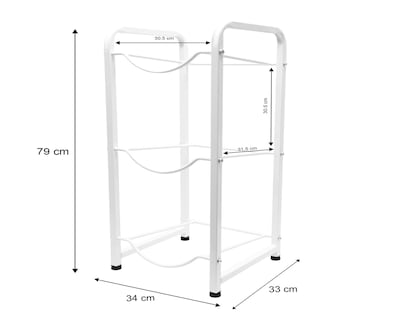 Foto 3 | Foto 3 | Estantería Para Garrafones Mu:4life Mu-ptg-2-b Blanco Con Estructura De Acero Resistente Y Desmontable Para 3 Botellas
