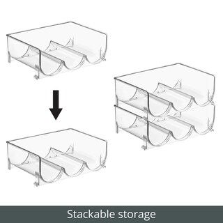 Foto 3 | Foto 3 | Botellero De Plástico Apilable Para Refrigerador Diseño M Transparente - Venta Internacional.