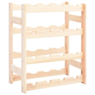Foto 1 | Foto 1 | Botellero Vidaxl De Madera Maciza De Pino Para 16 Botellas Color Beige - Venta Internacional.