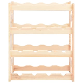 Foto 3 | Foto 3 | Botellero Vidaxl De Madera Maciza De Pino Para 16 Botellas Color Beige - Venta Internacional.