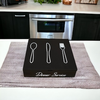 Foto 8 | Foto 8 | Cajón Porta Cubiertos Con Tapa Diner Service Negro