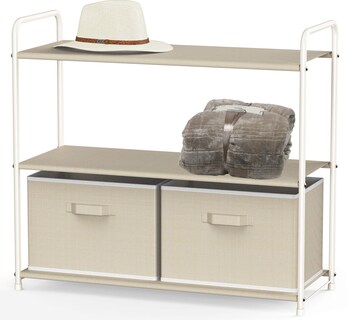 Foto 1 | Foto 1 | Closet Storage Simple Houseware  3 Niveles Con 2 Cajones  Color Beige - Venta Internacional.