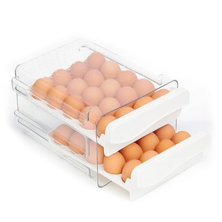 Foto 1 | Foto 1 | Organizador De 40 Huevos Con 2 Cajones Para El Refrigerador Y Cocina , Redlemon, 83620, Transparente